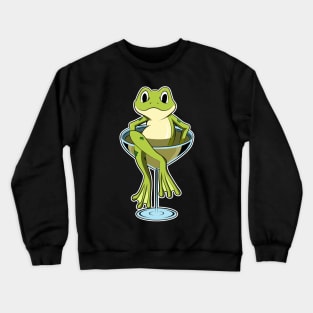 Frog in Glass Crewneck Sweatshirt